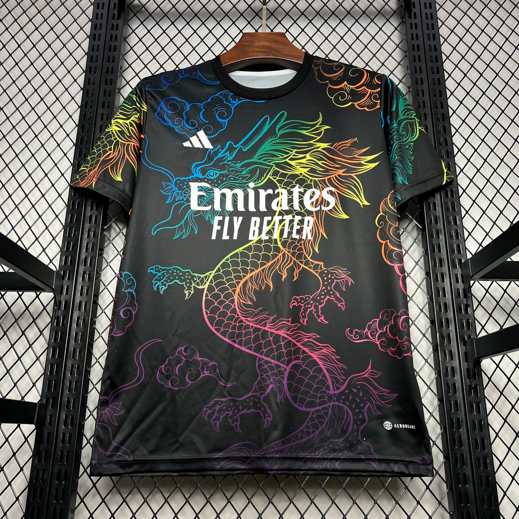 Real Madrid Edición Especial Negro "Dragón-Arcoíris" 2024/25 Versión Fan