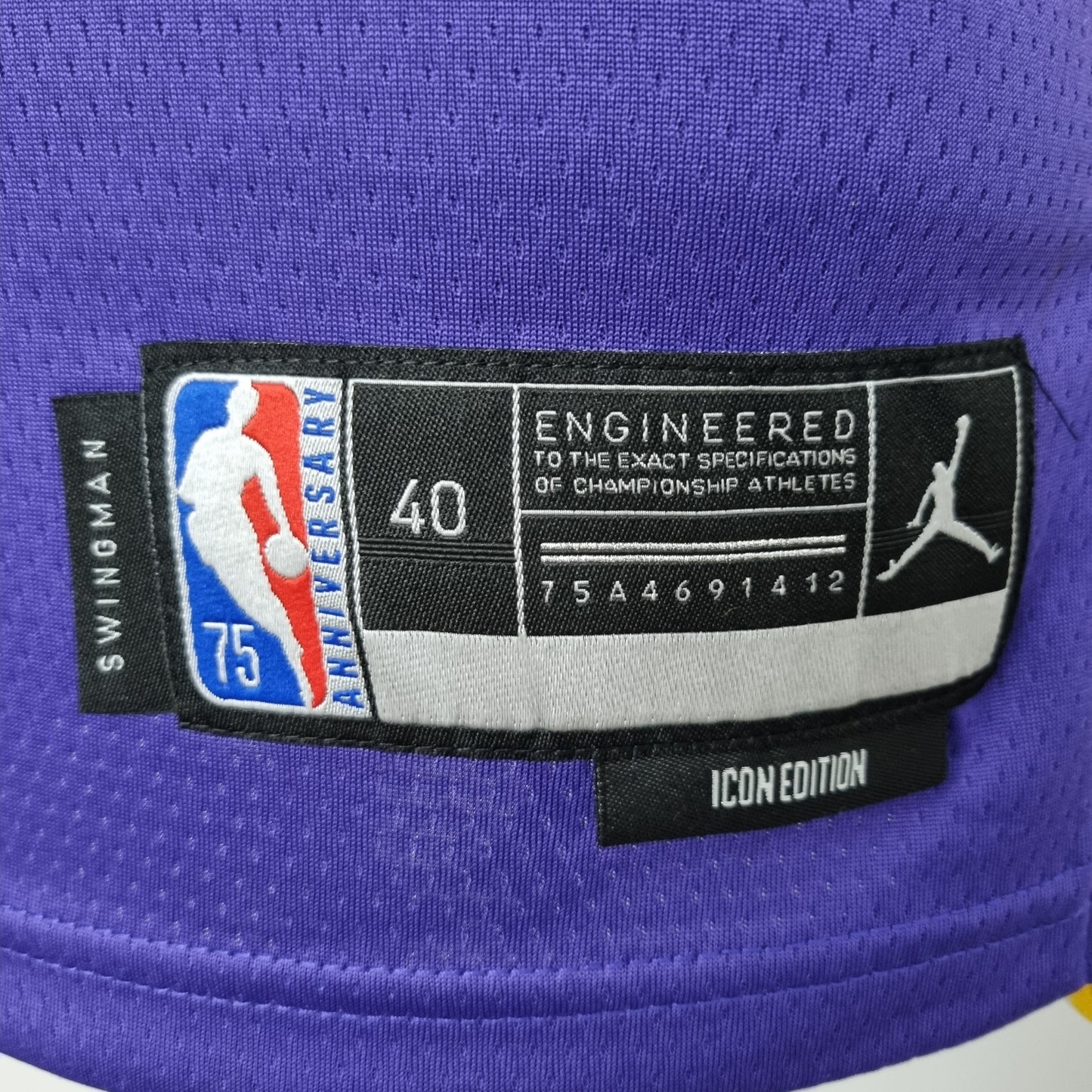 Camiseta LA Lakers Clásica Morada Jordan 2022/23 Versión Fan