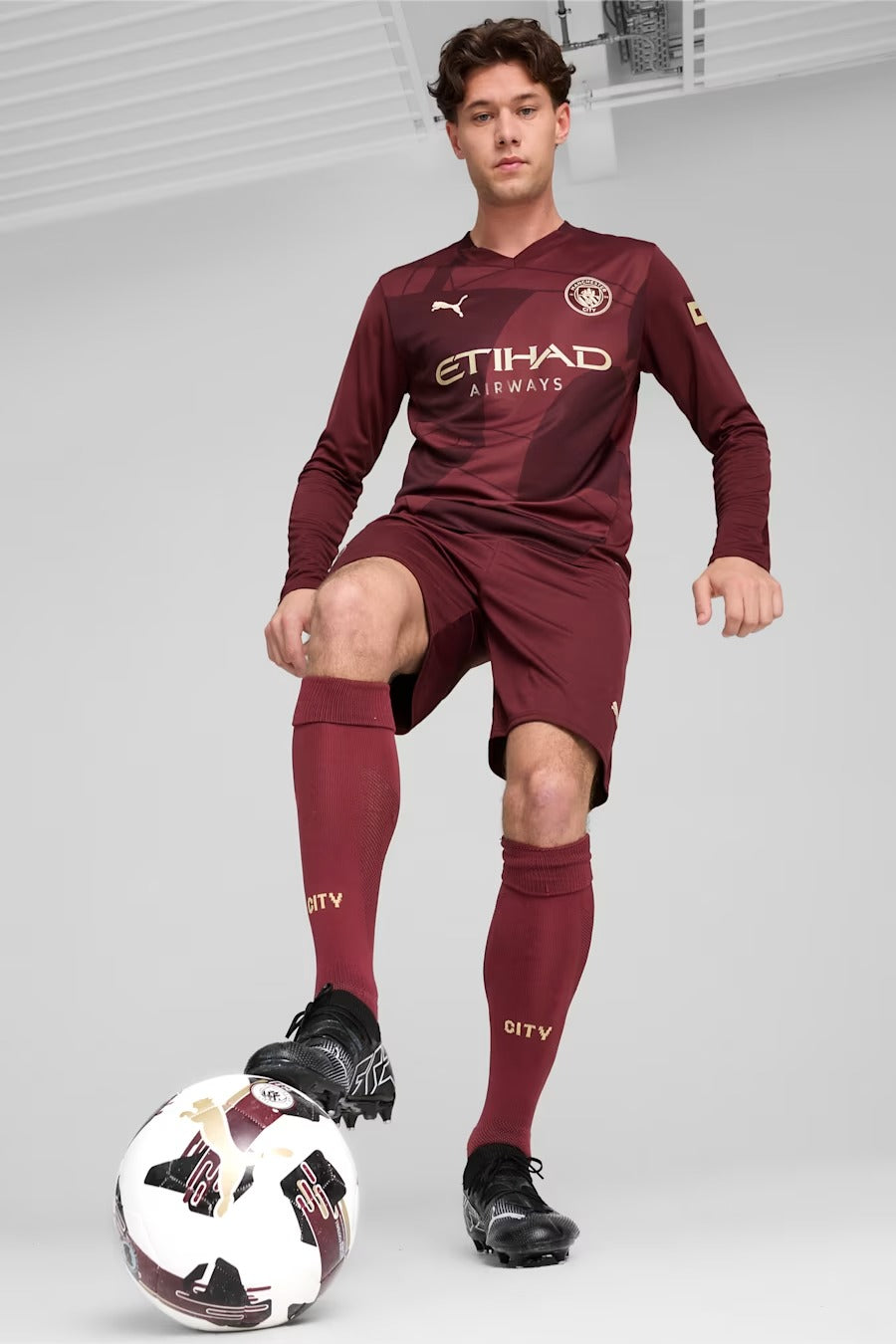 Camiseta Manchester City Tercera Manga Larga 2024/25 Versión Fan