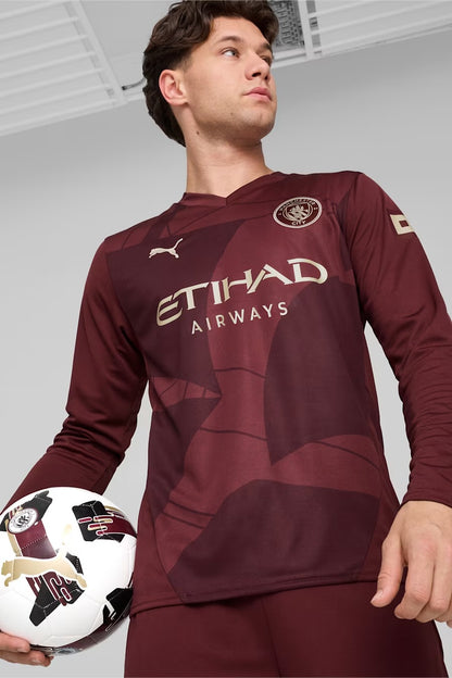 Camiseta Manchester City Tercera Manga Larga 2024/25 Versión Fan
