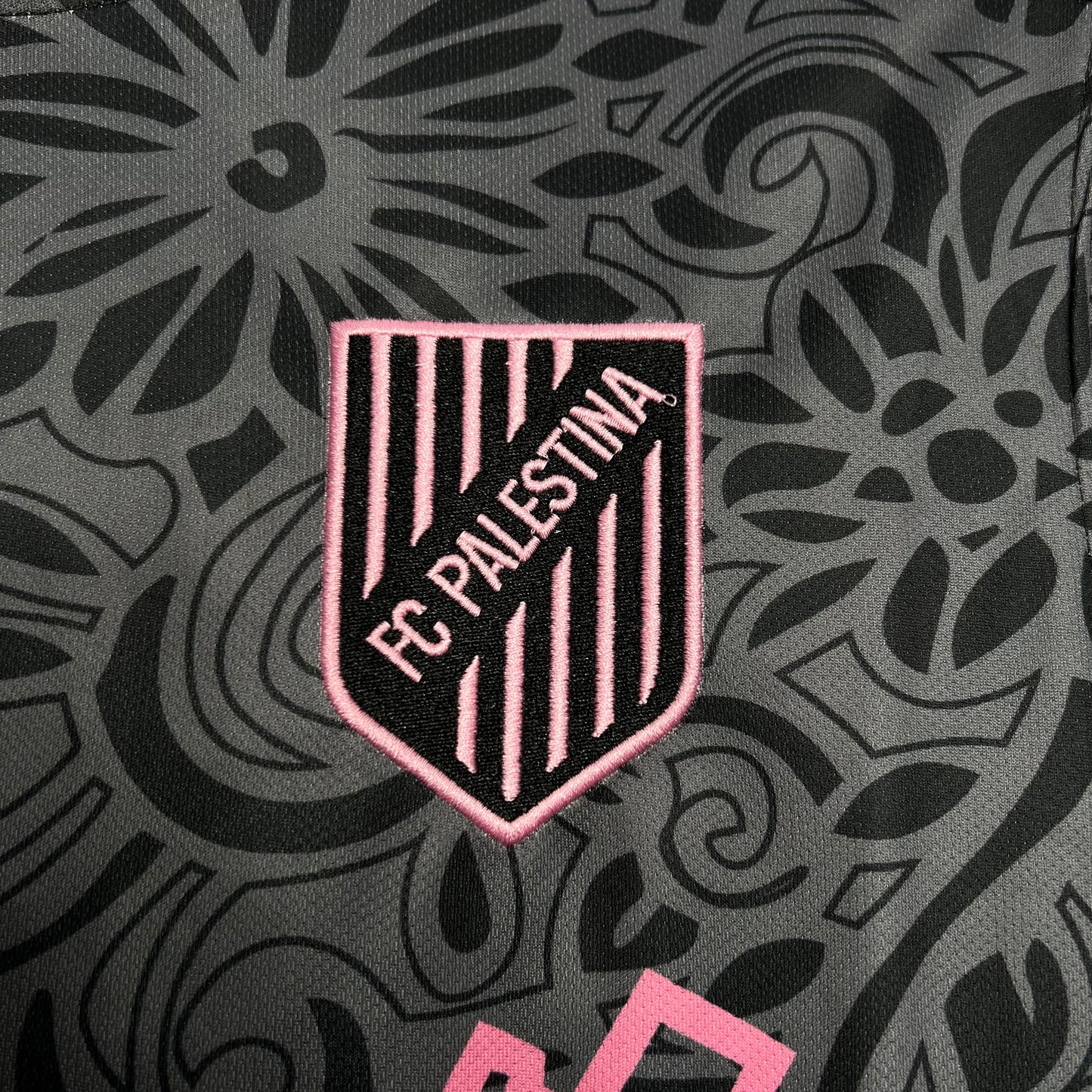 Camiseta Palestino Entrenamiento Negra 2024/25 Versión Fan