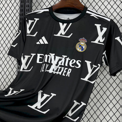 Camiseta Real Madrid "Louis Vuitton Negro" 2025/26 Versión Fan