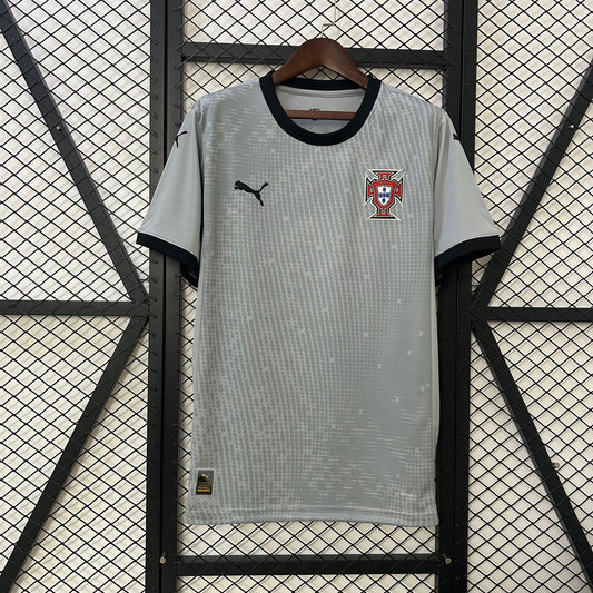 Camiseta Portugal Portero Gris 2025/26 Versión Fan