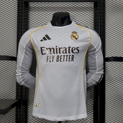 Camiseta Real Madrid Manga Larga Local 2025/26 Versión Jugador