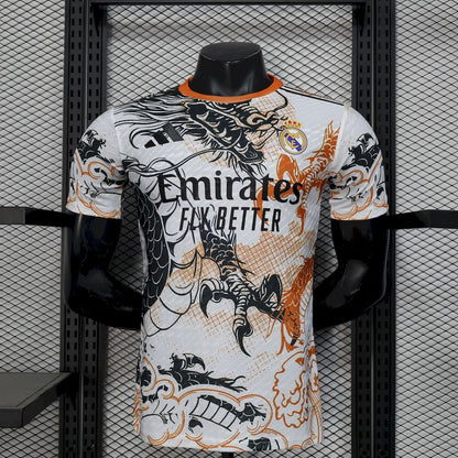 Camiseta Real Madrid Dragón Negro y Blanco 2025/26 Versión Jugador