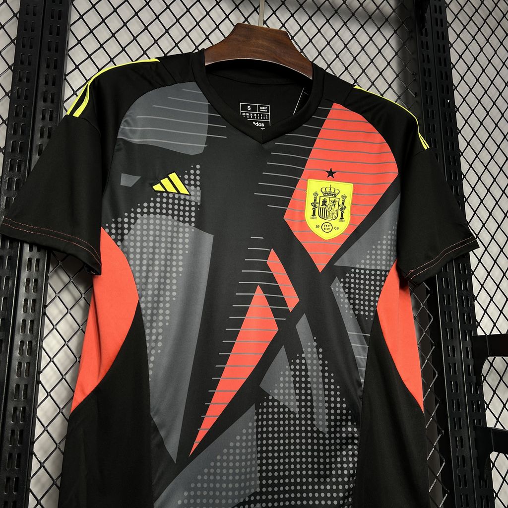 Camiseta España Portero Negra 2024 Versión Fan