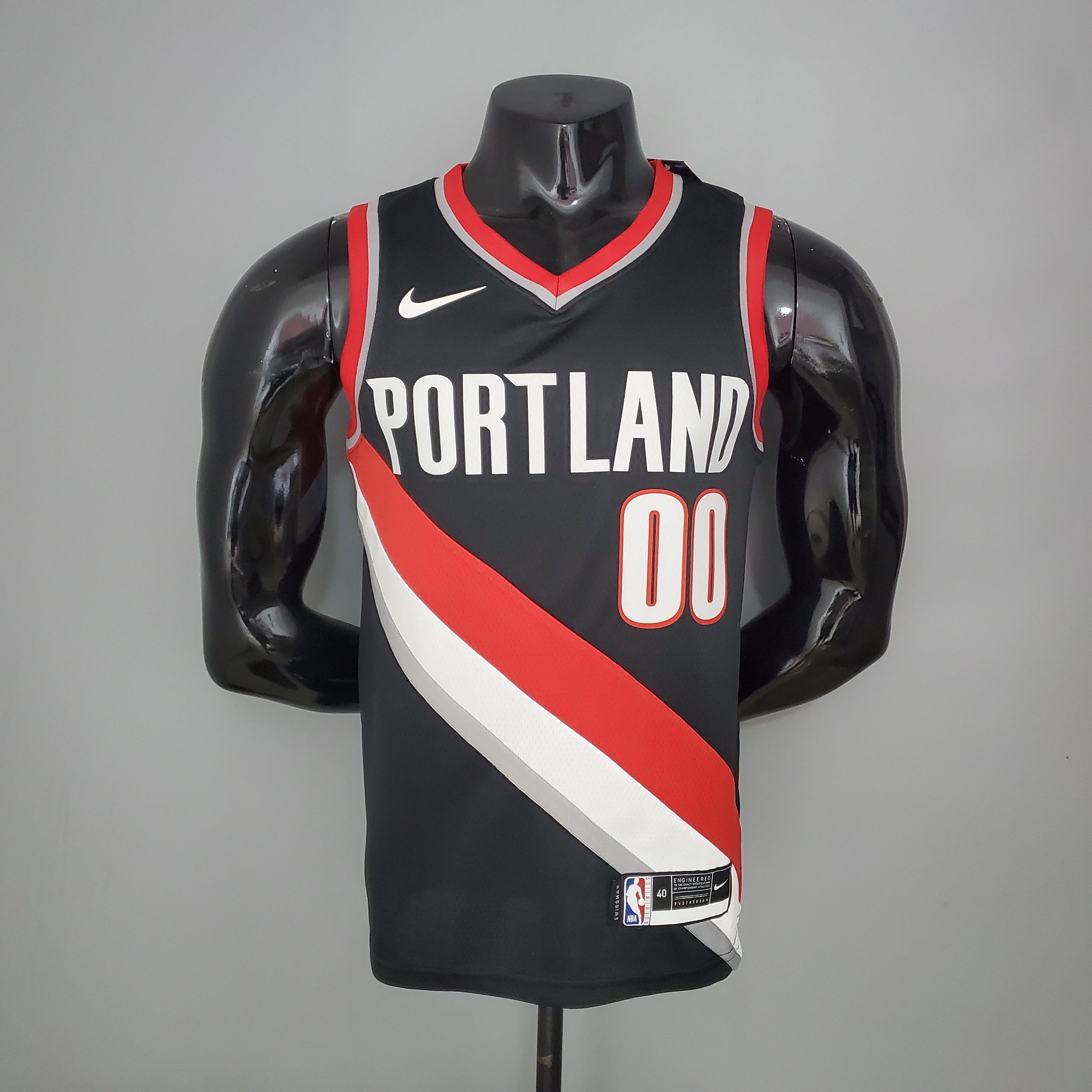 Portland Trail Blazers Camiseta Negra Clásica