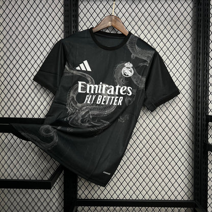 Camiseta Real Madrid Edición Especial "Dragón-Negro" 2024/25 Versión Fan