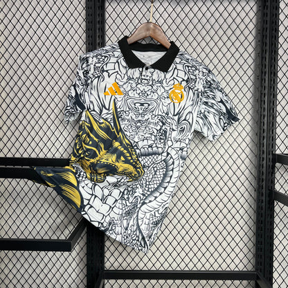 Camiseta Real Madrid Edición Especial "Dragón-Blanco" 2024/25 Versión Fan