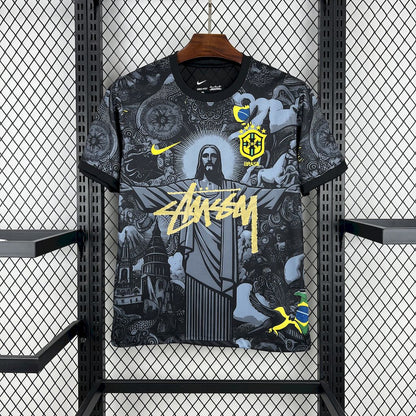 Camiseta Brasil "Edición Cristo Redentor STUSSY" 2024 Versión Fan