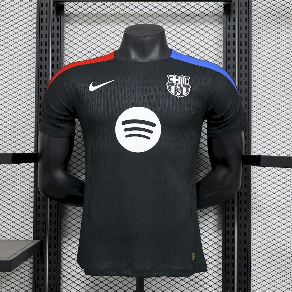 Camiseta FC Barcelona Pre-Partido Negra 2024/25 Versión Jugador