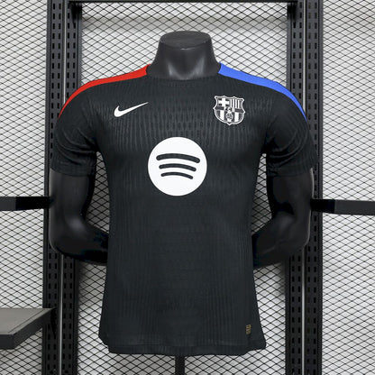 Camiseta FC Barcelona Pre-Partido Negra 2024/25 Versión Jugador