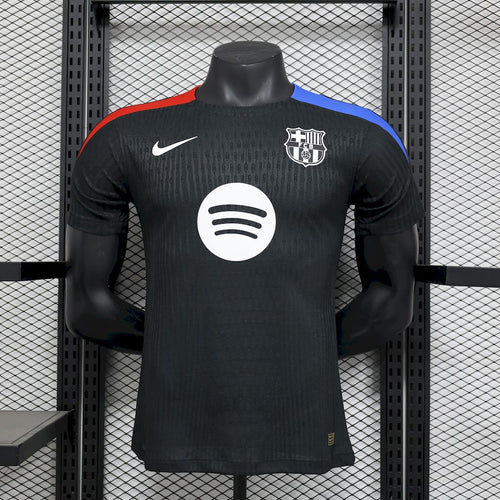 Camiseta FC Barcelona Pre-Partido Negra 2024/25 Versión Jugador