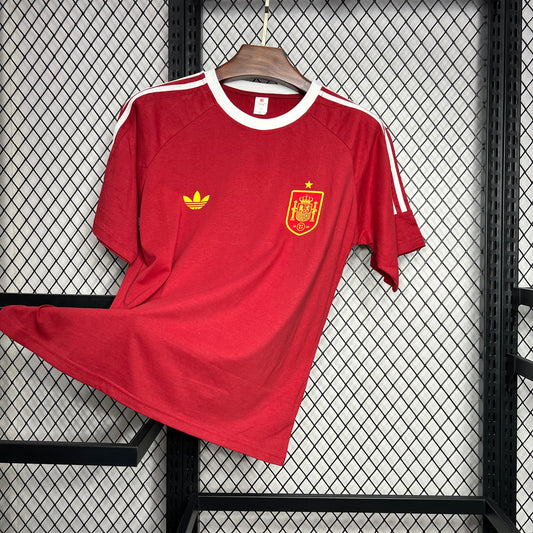 Camiseta España Edición Especial Retro Roja 2024 Versión Fan