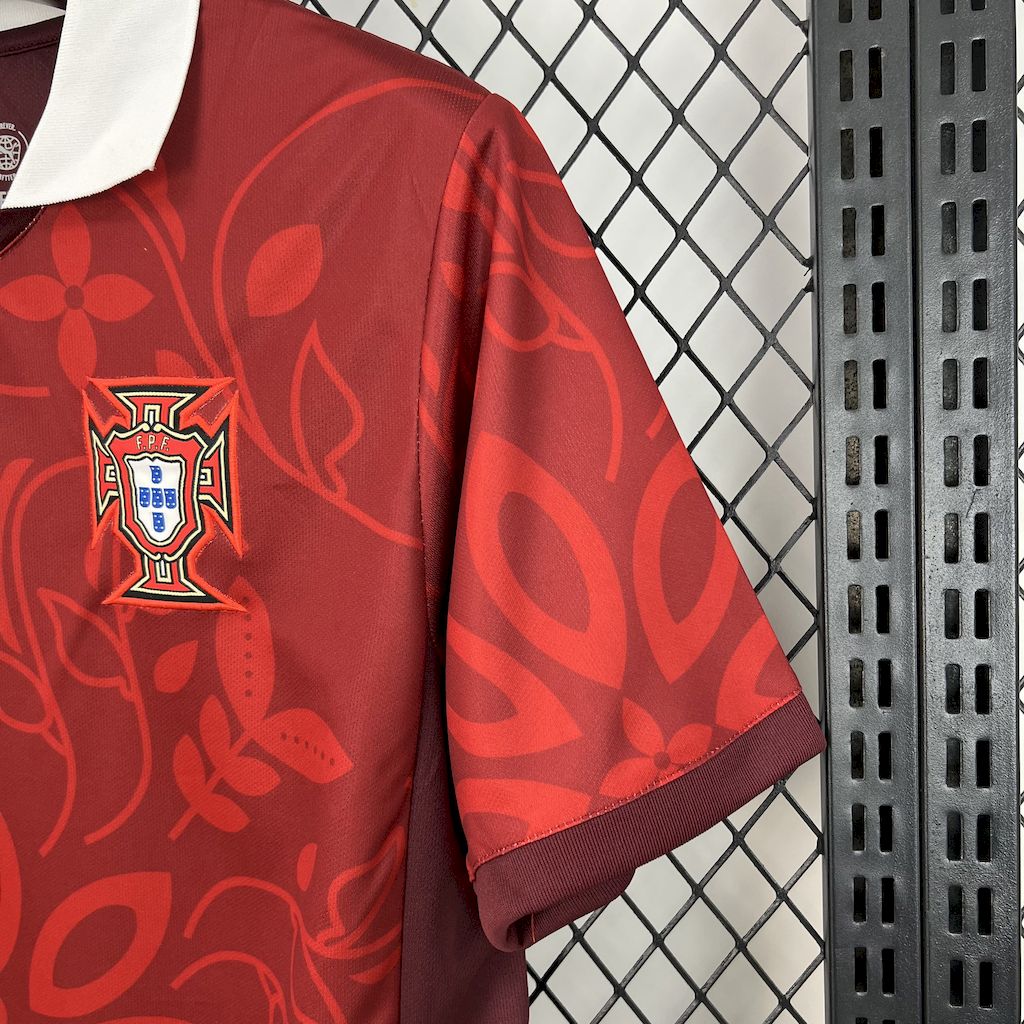 Camiseta Portugal Entrenamiento Rojo 2025 Versión Fan