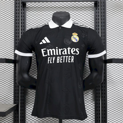 Camiseta Real Madrid Polo Negro 2025/26 Versión Jugador
