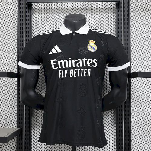 Camiseta Real Madrid Polo Negro 2025/26 Versión Jugador