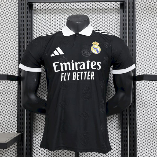 Camiseta Real Madrid Polo Negro 2025/26 Versión Jugador