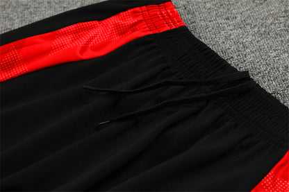 Buzo Completo Manchester United Negro Rojo Detalles