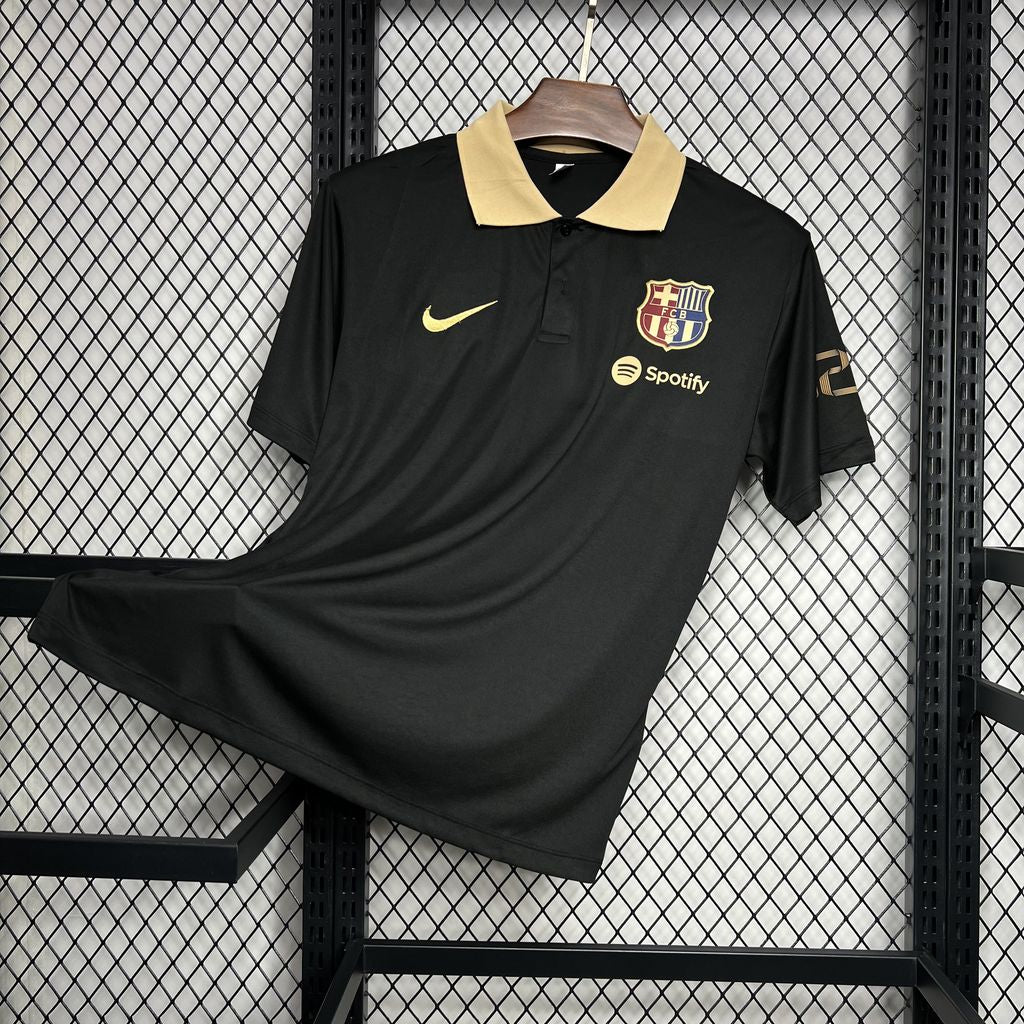 Camiseta FC Barcelona Polo Negro 2024/25 Versión Fan