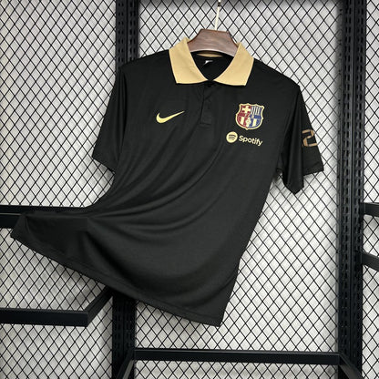Camiseta FC Barcelona Polo Negro 2024/25 Versión Fan