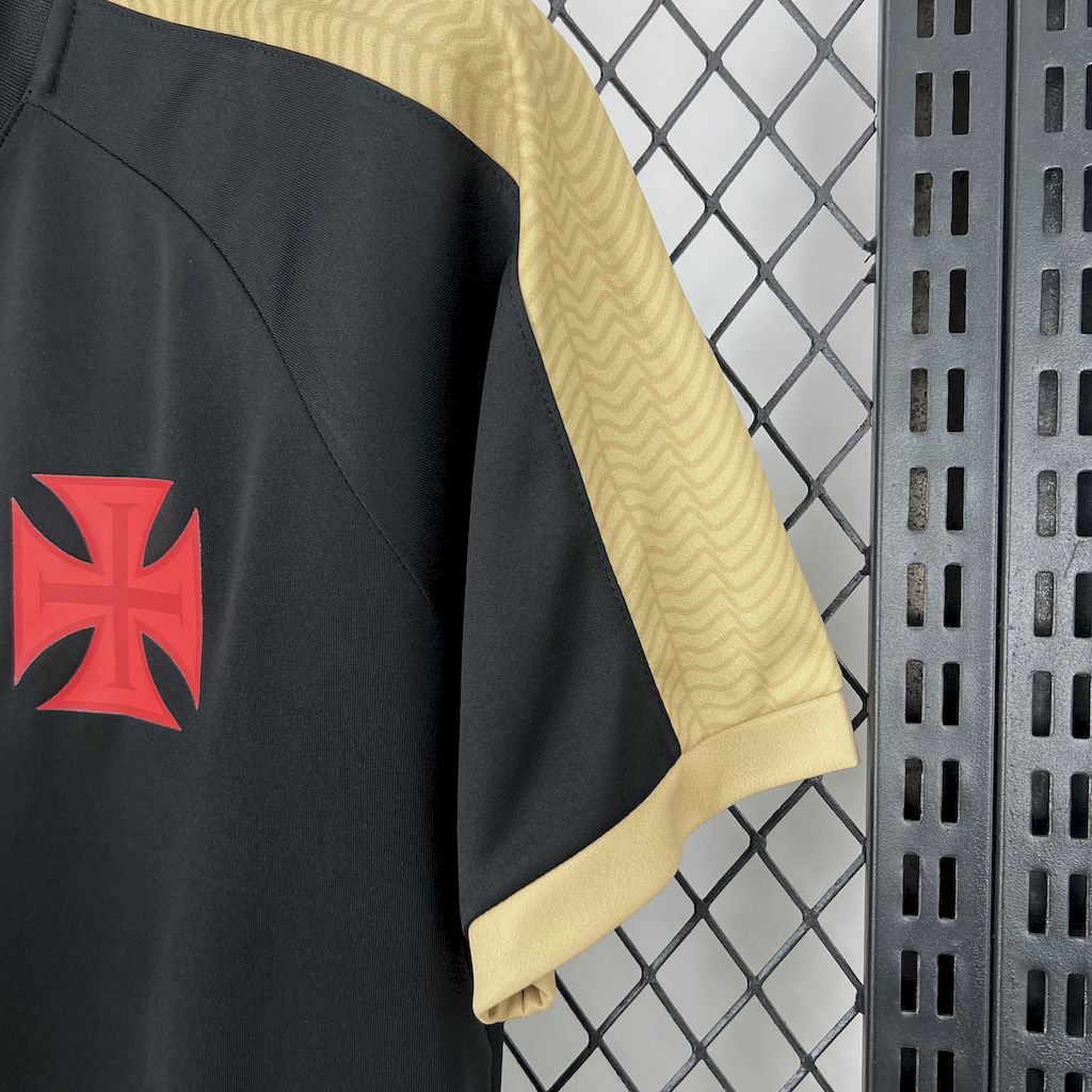 Camiseta Vasco da Gama Soporte Negro 2025/26 Versión Fan