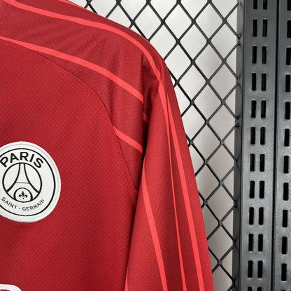 Camiseta Paris Saint-Germain Portero Rojo 2025/26 Manga Larga Versión Fan