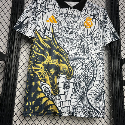 Camiseta Real Madrid Edición Especial "Dragón-Blanco" 2024/25 Versión Fan