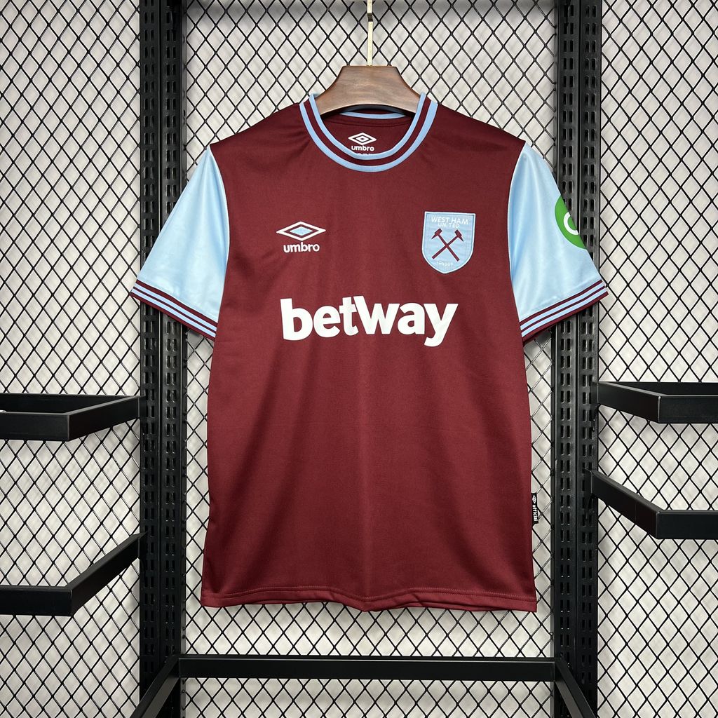 Camiseta West Ham United Local 2024/25 Versión Fan