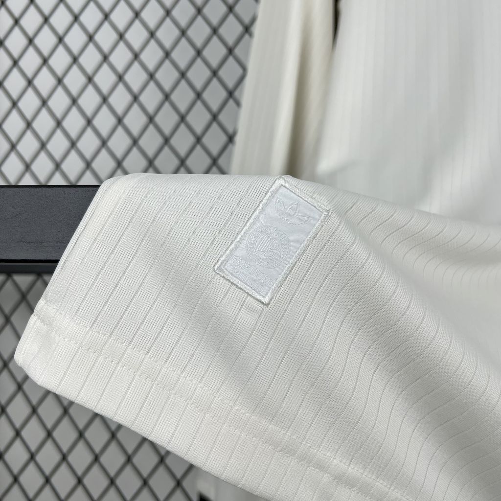 Camiseta Alemania 125 Aniversario Manga Larga Blanco 2025/26 Versión Fan