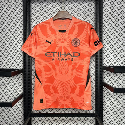 Camiseta Manchester City Portero Naranja 2024/25 Versión Fan