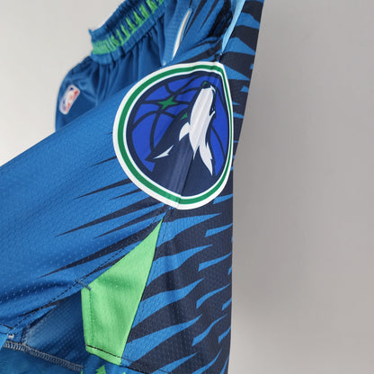Camiseta Minnesota Timberwolves Shorts Azules