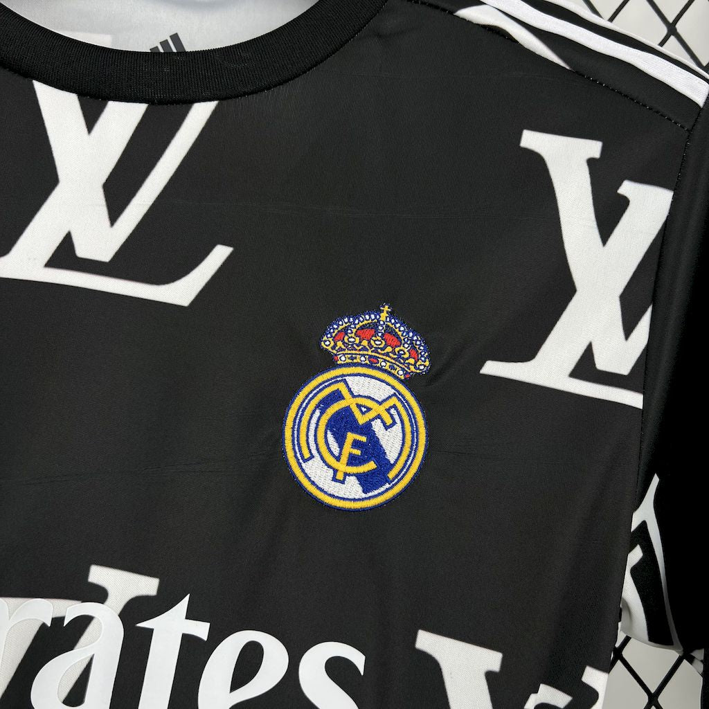 Camiseta Real Madrid "Louis Vuitton Negro" 2025/26 Versión Fan