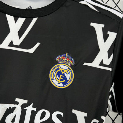 Camiseta Real Madrid "Louis Vuitton Negro" 2025/26 Versión Fan