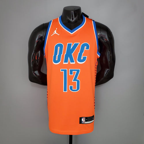 Camiseta Oklahoma City Thunder "Orange Stripes" Naranjo
