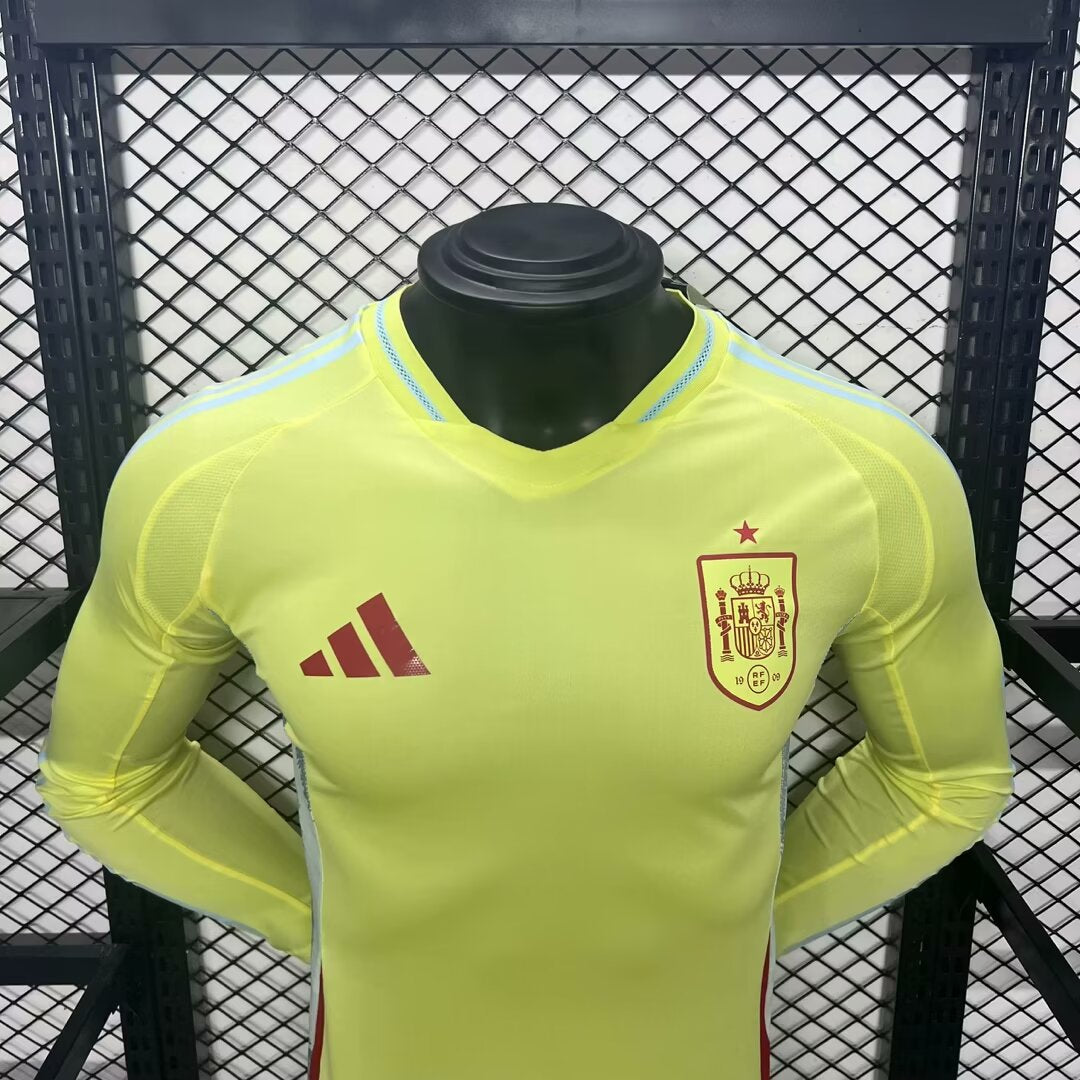 Camiseta España Visita 2024 Versión Jugador Manga Larga