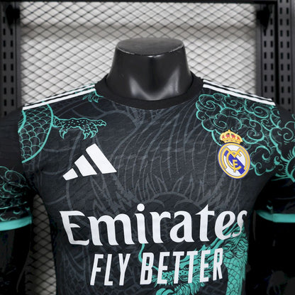 Camiseta Real Madrid Edición Dragón Negro y Verde 2025/26 Versión Jugador