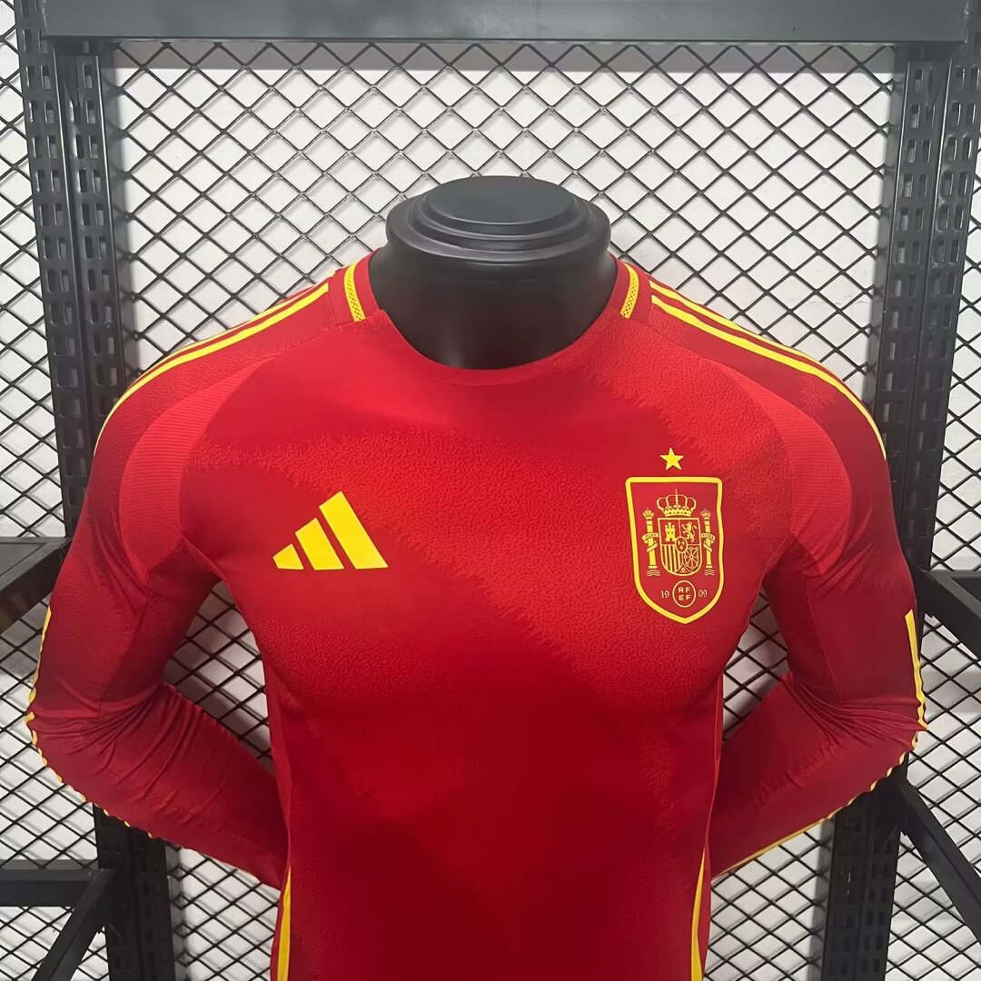 Camiseta España Local 2024 Versión Jugador Manga Larga