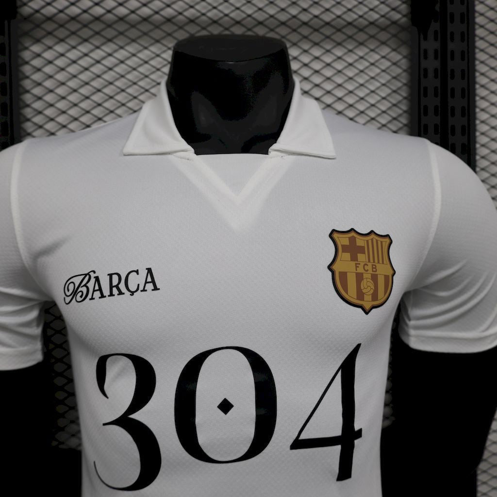Camiseta FC Barcelona Lamine Yamal 304 Blanca 2024/25 Versión Jugador