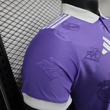 Camiseta Real Madrid Polo Morada 2025/26 Versión Jugador
