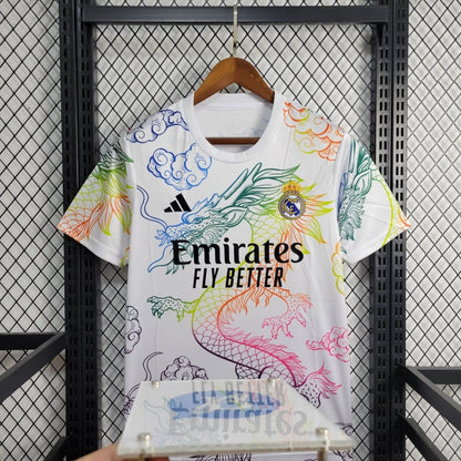 Camiseta Real Madrid Edición Especial Blanco "Dragón-Arcoíris" 2024/25 Versión Fan