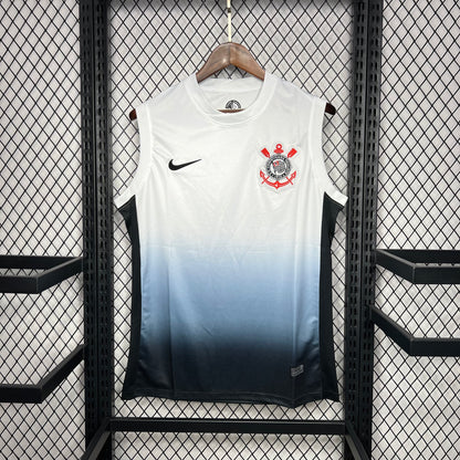 Camiseta Corinthians Local Sin Mangas Blanca 2024/25 Versión Fan