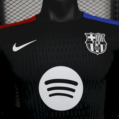 Camiseta FC Barcelona Pre-Partido Negra 2024/25 Versión Jugador