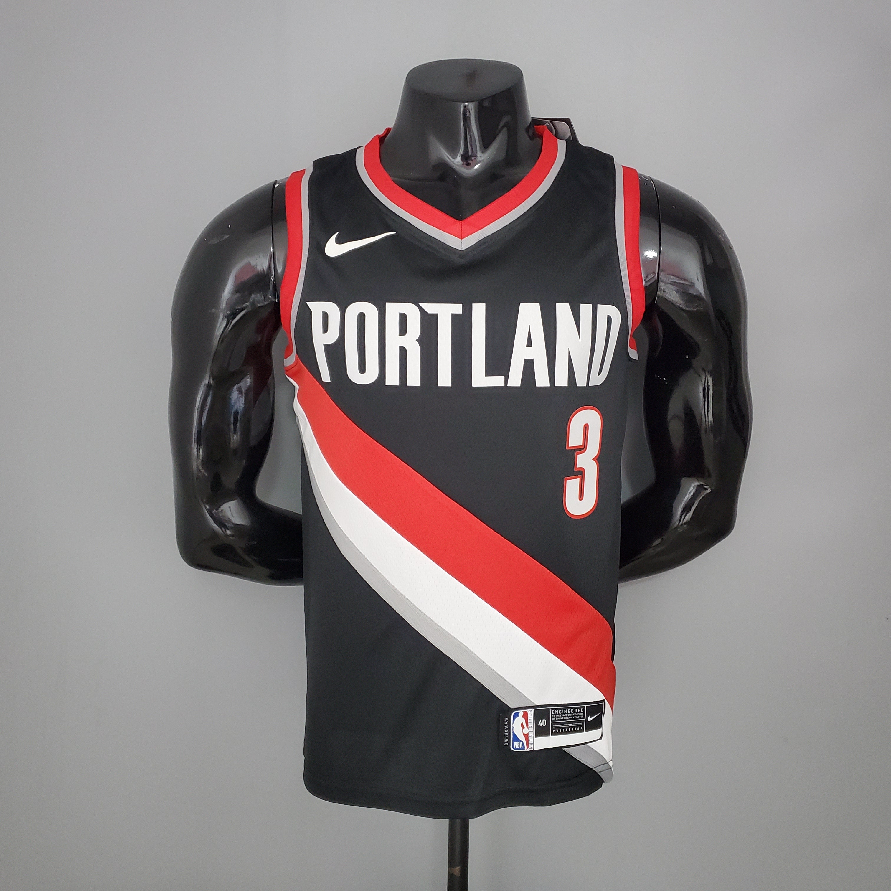 Portland Trail Blazers Camiseta Negra Clásica