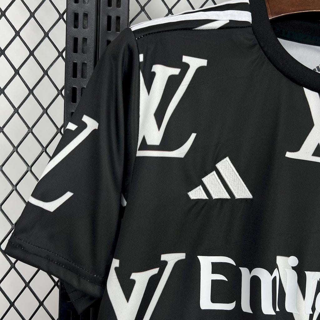 Camiseta Real Madrid "Louis Vuitton Negro" 2025/26 Versión Fan