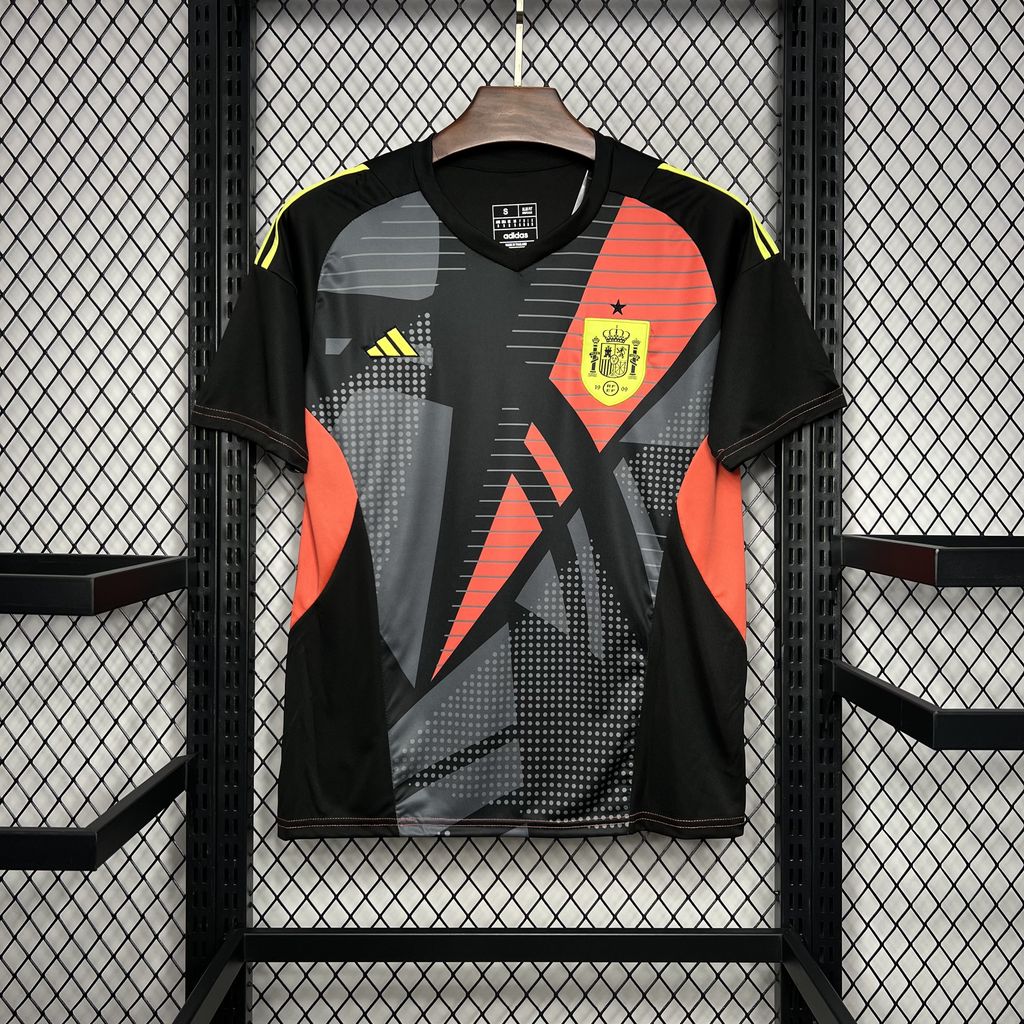 Camiseta España Portero Negra 2024 Versión Fan