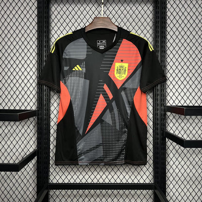Camiseta España Portero Negra 2024 Versión Fan