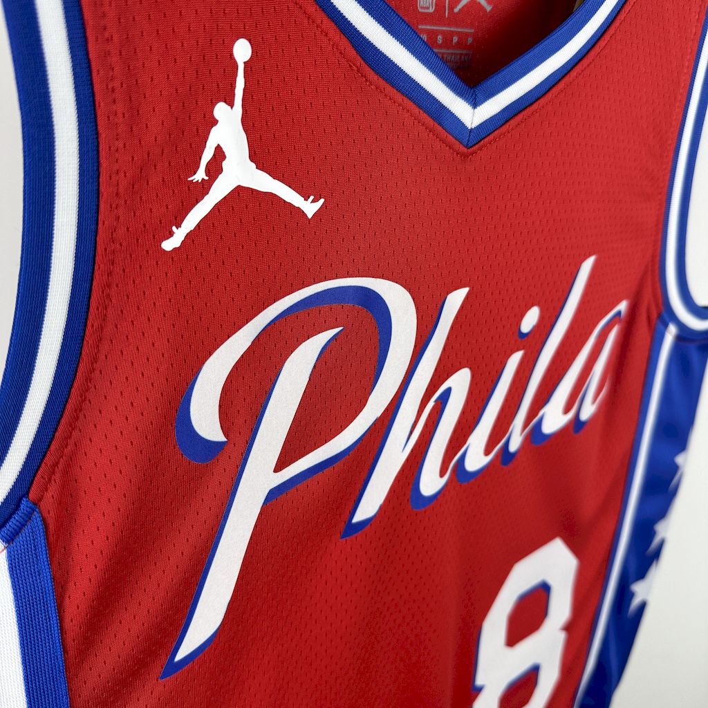 Camiseta Philadelphia 76ers 2023 Camiseta Roja NBA