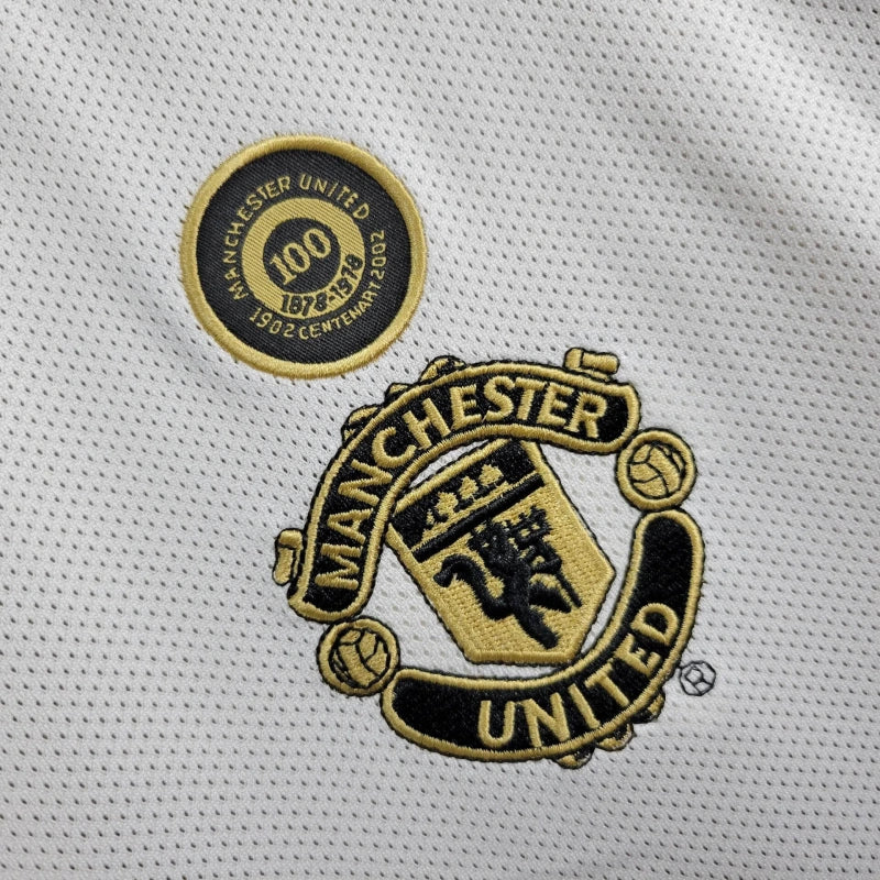 Camiseta Manchester United Retro 100 Aniversario Blanca