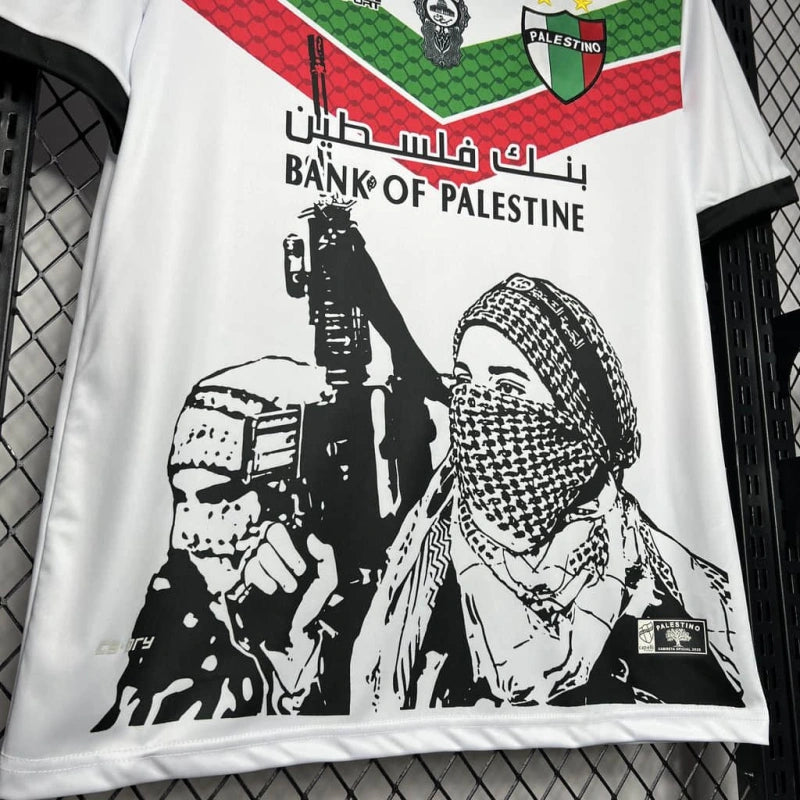 Camiseta Palestino "Graffiti Blanco" 2024/25 Versión Fan